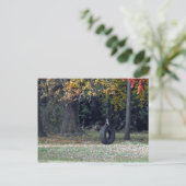 Een bandenzagen briefkaart (Staand voorkant)