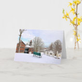 Een bank met een uitzicht uit Burial Hill Kaart (Gele Bloem)