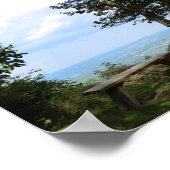 Een bank met een Uitzicht van Hawk Mountain Poster (Hoek)