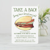 EEN BAO Pork Belly Bun Celebration Congrations Kaart (Staand voorkant)