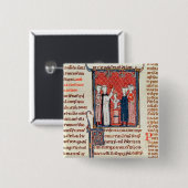 Een Baptismscène uit 'Decret de Gratien' Vierkante Button 5,1 Cm (Voorkant /achterkant)