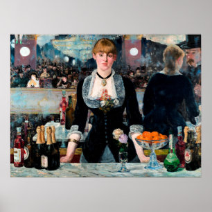 Een bar bij de Folies-Bergère door Édouard Manet Poster
