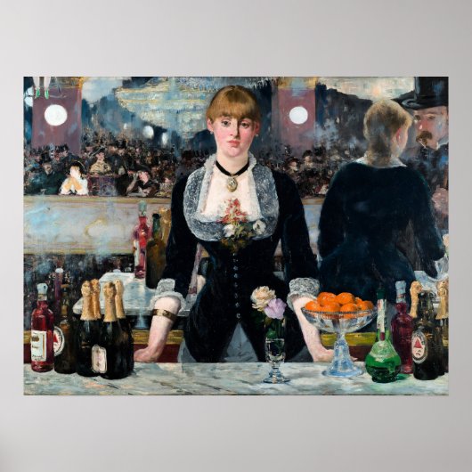 Een bar bij de Folies-Bergère door Édouard Manet Poster (Voorkant)