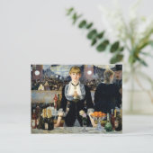 Een bar bij de Folies-Bergère door Manet Briefkaart (Staand voorkant)