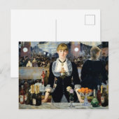 Een bar bij de Folies-Bergère door Manet Briefkaart (Voorkant / Achterkant)