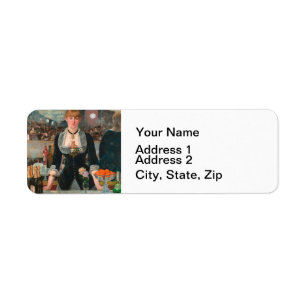 Een bar bij de Folies-Bergère Edouard Manet Etiket