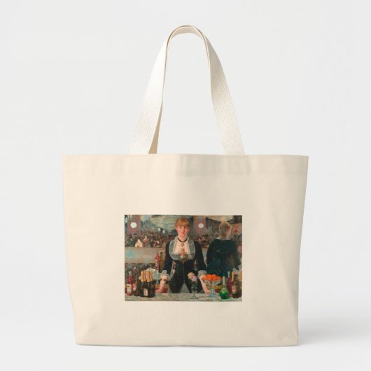Een bar bij de Folies-Bergère Edouard Manet Grote Tote Bag (Voorkant)