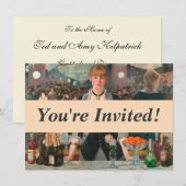 Een bar bij de Folies-Bergère Edouard Manet Kaart (Voorkant / Achterkant)