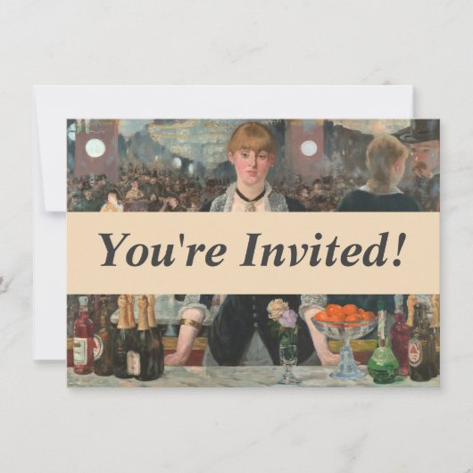 Een bar bij de Folies-Bergère Edouard Manet Kaart (Voorkant)