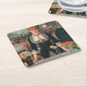 Een bar bij de Folies-Bergère Edouard Manet Kartonnen Onderzetters (Schuin)