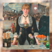Een bar bij de Folies-Bergère Edouard Manet Raamsticker (Vel 2)