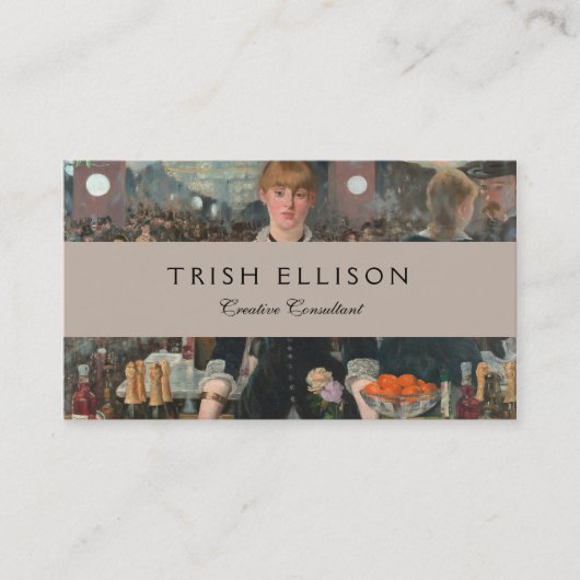 Een bar bij de Folies-Bergère Edouard Manet Visitekaartje (Voorkant)