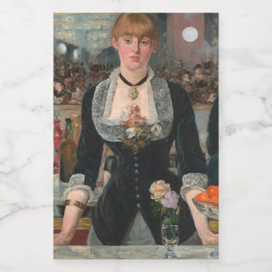 Een bar bij de Folies-Bergère Edouard Manet Voedselcontainer Etiket (Enkel label)