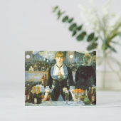 Een bar bij de Folies Bergere van Edouard Manet (Staand voorkant)