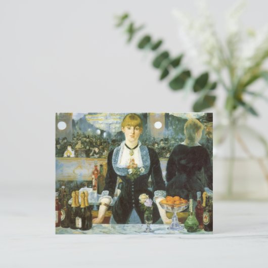 Een bar bij de Folies Bergere van Edouard Manet (Staand voorkant)