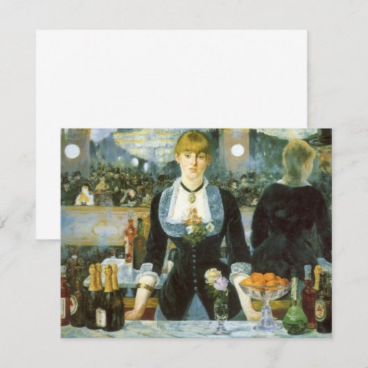 Een bar bij de Folies Bergere van Edouard Manet (Voorkant / Achterkant)