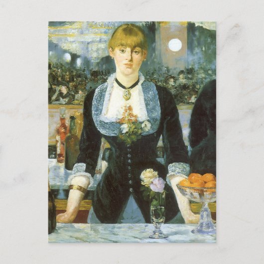 Een bar bij de Folies Bergere van Edouard Manet Briefkaart (Voorkant)