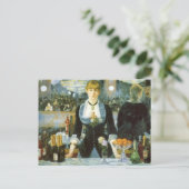 Een bar bij de Folies Bergere van Edouard Manet Briefkaart (Staand voorkant)