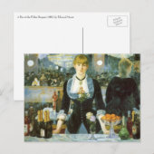 Een bar bij de Folies Bergere van Edouard Manet Briefkaart (Voorkant / Achterkant)