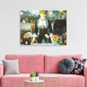 Een bar bij de Folies Bergere van Edouard Manet Canvas Afdruk (Insitu (Woonkamer))
