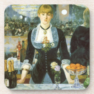 Een bar bij de Folies Bergere van Edouard Manet Drankjes Onderzetter