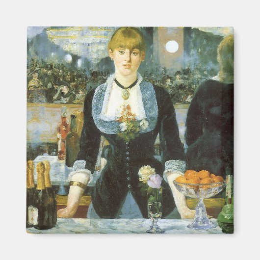 Een bar bij de Folies Bergere van Edouard Manet Magneet (Voorkant)