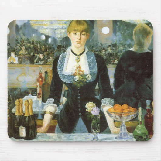Een bar bij de Folies Bergere van Edouard Manet Muismat (Voorkant)