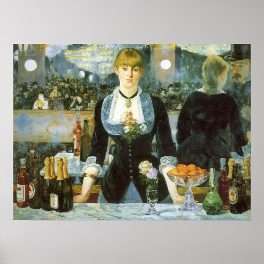 Een bar bij de Folies Bergere van Edouard Manet Poster (Voorkant)