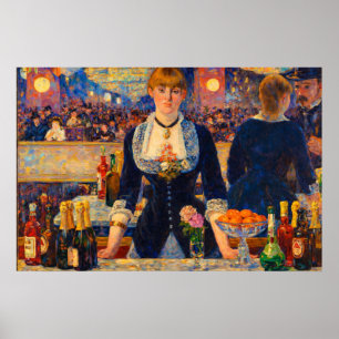 Een bar in de Folies-Bergère van Edouard Manet Poster