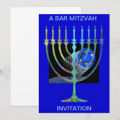 EEN BAR MITZVAH, INVITATIE PER AES KAART (Voorkant / Achterkant)
