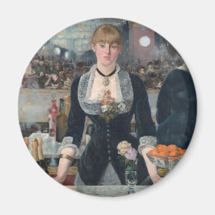 Een bar van Edouard Manet's in folies-Bergère Magneet