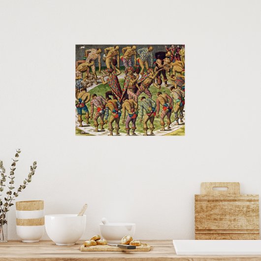 Een barbaarse feestdag poster (Keuken)