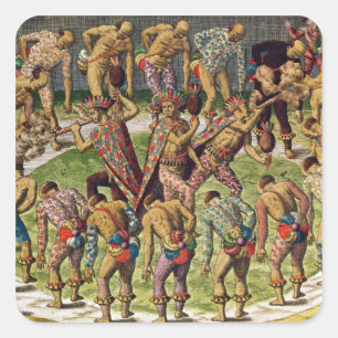 Een barbaarse feestdag vierkante sticker