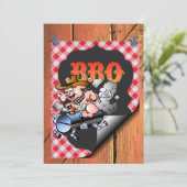 Een barbecue viering kaart (Staand voorkant)