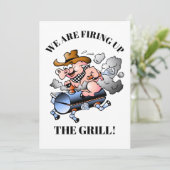Een barbecue viering kaart (Staand voorkant)