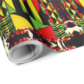 Een barst van Afrikaanse kleuren die papier pakken (Rol Hoek)