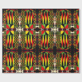 Een barst van Afrikaanse kleuren die papier pakken (Vlak)