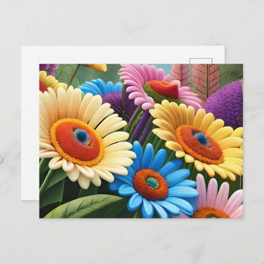 Een barst van kleur & vreugde - Meerkleurige wilde Briefkaart (Voorkant / Achterkant)