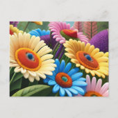 Een barst van kleur & vreugde - Meerkleurige wilde Briefkaart (Voorkant)