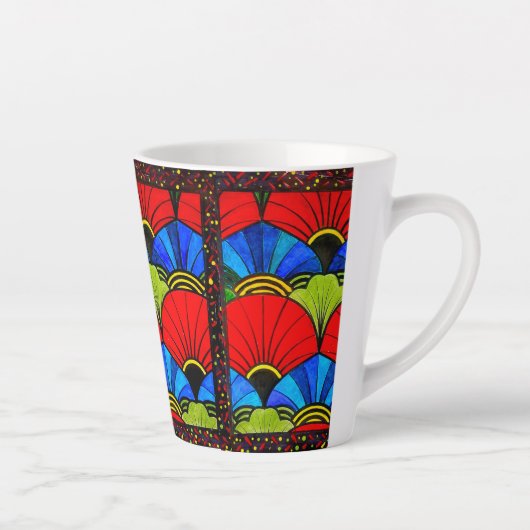 Een barst van kleuren latte Mok (Rechts)