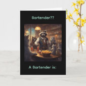 Een Bartender is ?? Verjaardagskaart Kaart (Gele Bloem)