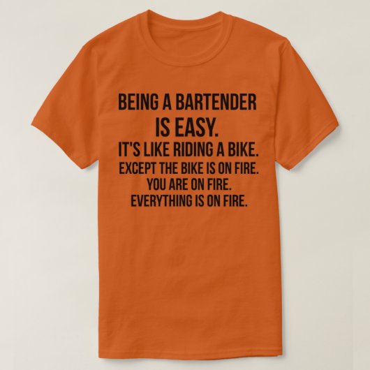 Een Bartender zijn T-shirt (Design voorkant)
