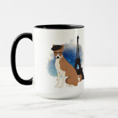 Een Basenji in Parijs Funny Dog Mok (Links)