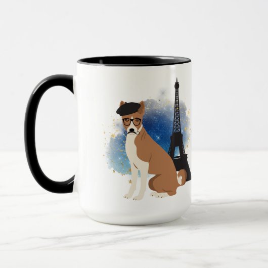 Een Basenji in Parijs Funny Dog Mok (Links)