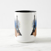 Een Basenji in Parijs Funny Dog Mok (Midden)