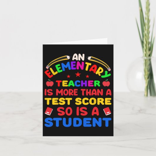 Een basisleraar is meer dan testscore 100 kaart (Voorkant)