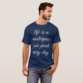Een basisstuk donkerdonker T-shirt (Voorkant volledig)