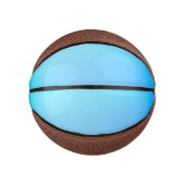 Een basketbal met hemelsblauwe en bruine panelen (Voorkant)