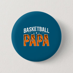 Een Basketbal Papa Basketbal Speler Papa Ronde Button 5,7 Cm