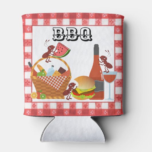 Een BBQ, eten en mieren koeler (Achterkant)